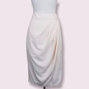 NWT Eva Mendes for NY&CO Midi Wrap Pencil Skirt Pink 0